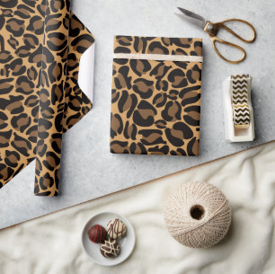 Papel De Presente Impressão Leopardo