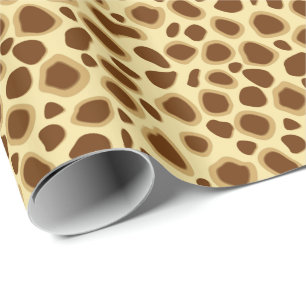 Papel De Presente Impressão Leopardo - Castanho de Chocolate e Banho