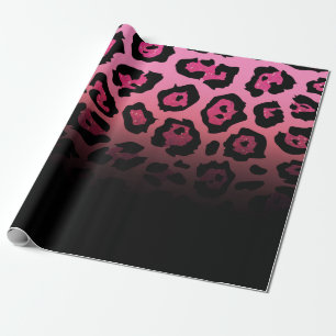 Papel De Presente Impressão Leopardo Cor-de-Rosa