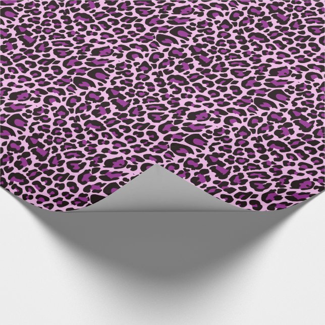 Papel De Presente Impressão Leopardo Roxo (Ponta)