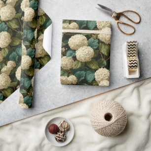 Papel De Presente Impressão Minimalista de Hortênsia Delicada