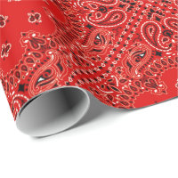 Impressão ocidental vermelho do lenço do Bandana