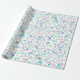 Papel De Presente Impressão Pastel dos confetes do Splatter