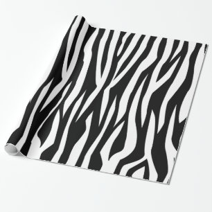 Papel De Presente Impressão preto da zebra