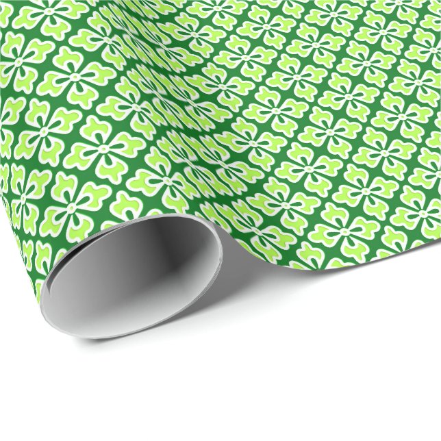 Papel De Presente Impressão quimono, limão e verde-lombo (Ponta do rolo)