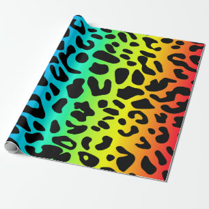 Papel De Presente Impressão Rainbow Lepard