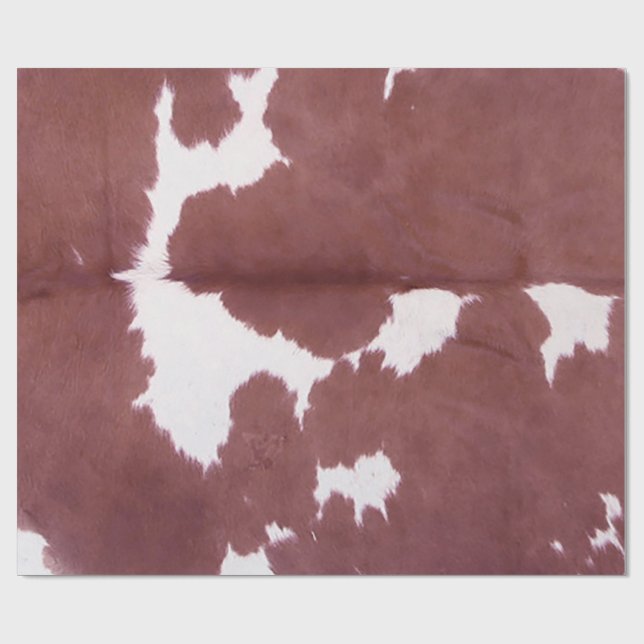 Papel De Presente Impressão Russo Brown Cowhide Natal (Aberto)