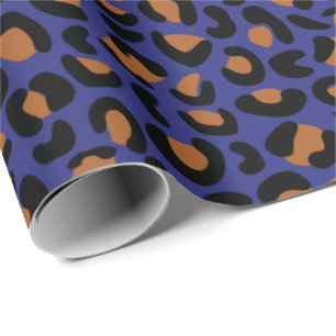 Papel De Presente Impressão selvagem de Leopard Presente Escuro Escu