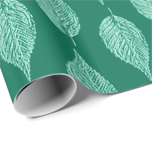 Papel De Presente Impressão, Turquesa e Aqua, de giz de faia