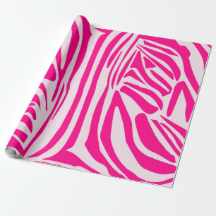 Papel De Presente Impressão zebra rosa