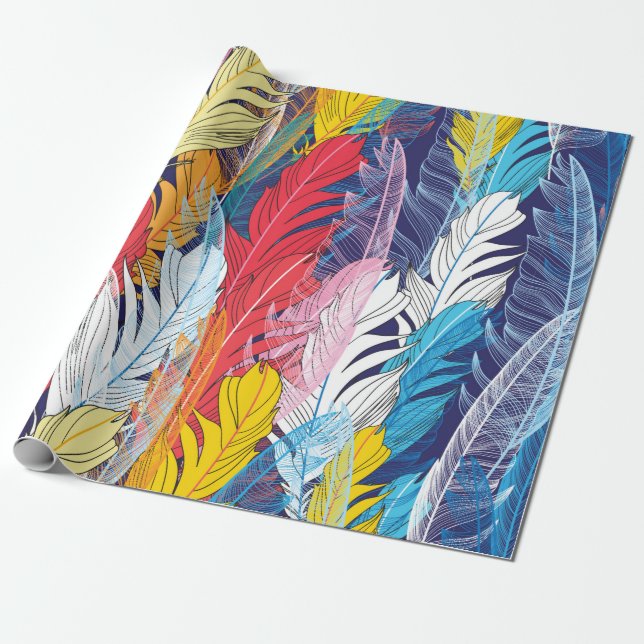 Papel De Presente Impressionante padrão gráfico milagre multicolorid (Desenrolado)