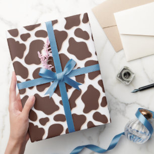 Papel De Presente Impressões de Vaca Chic