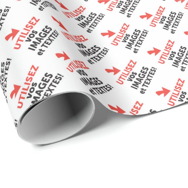 Papel De Presente Imprimer vos design en ligne DIY en Français (Ponta do rolo)