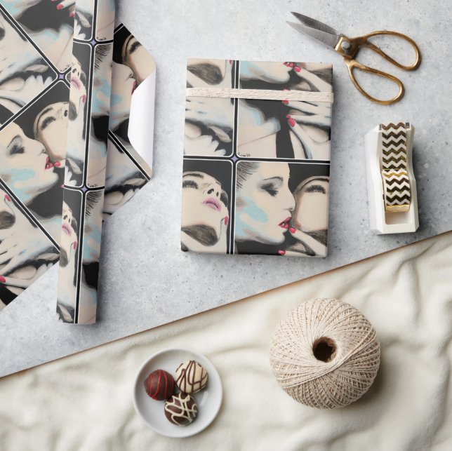 Papel De Presente 'In the Shadows' Pintura em um (Artesanato)