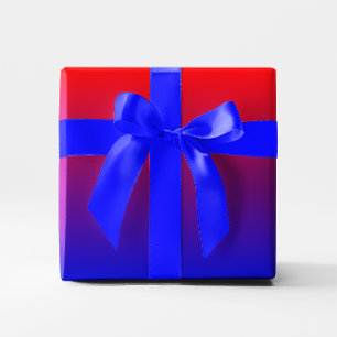 Papel De Presente Inclinação do vermelho azul