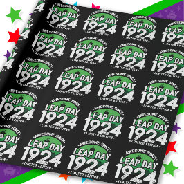 Papel De Presente Incrível Desde 1924 Dia do Ano Leap Fev 29 Anivers