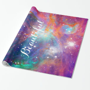 Papel De Presente Incrível nebulosa Orion brilhando estrelas "Bonit