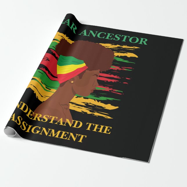 Papel De Presente Independência Negra Juneteenth  (Desenrolado)
