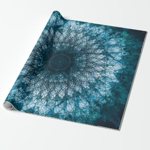 Papel De Presente Índigo Blue Mandala