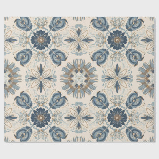 Papel De Presente Indigo Boho Floral Mandalas 