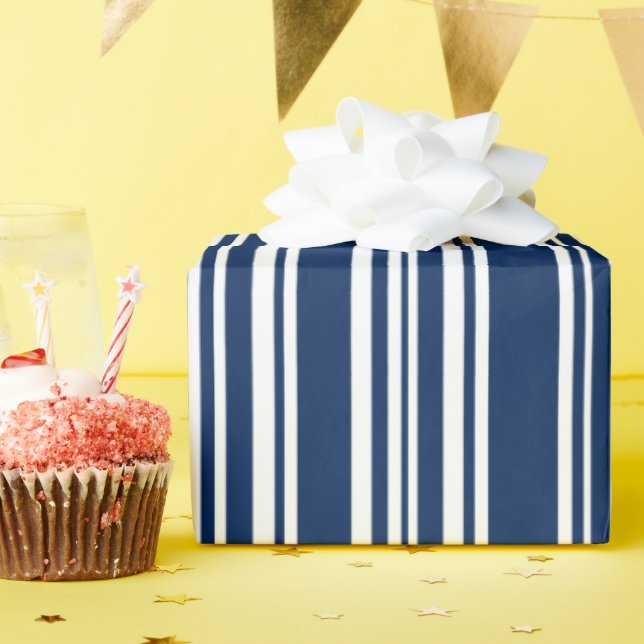 Papel De Presente Índio Mestiço Moderno e Stripes Brancas (Festa de aniversário)