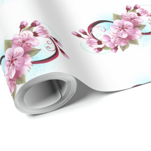 Papel De Presente Infinidade com Flores de Flor Sakura