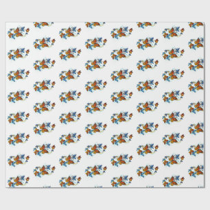 Papel De Presente Infinidade de Borboletas Monarca