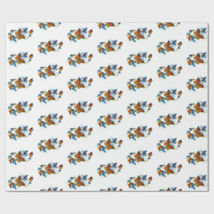 Papel De Presente Infinidade de Borboletas Monarca
