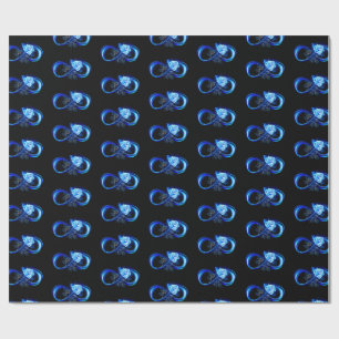 Papel De Presente Infinito brilhante com rosa azul