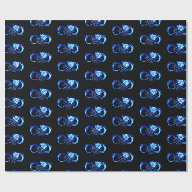 Papel De Presente Infinito brilhante com rosa azul (Aberto)
