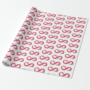 Papel De Presente Infinito com Vinho Tinto
