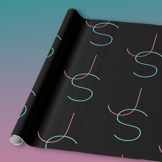 Papel De Presente Iniciais modernas e elegantes e editáveis (Criador carregado)