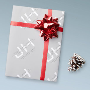 Papel De Presente Iniciais Modernos (ou outro texto) em Monogramas