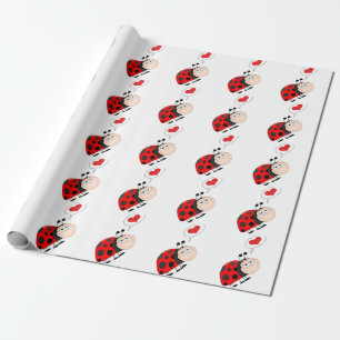 Papel De Presente Inseto de amor Ladybug