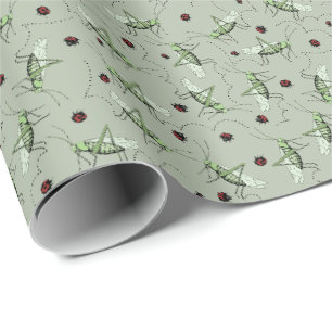 Papel De Presente Inseto Gafanhoto Bonanza Elegante Gardener