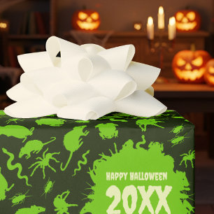 Papel De Presente Insetos Assustadores Feliz Halloween Adicione O An