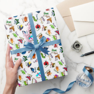 Papel De Presente Insetos do Alfabeto