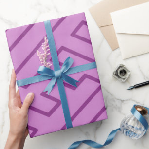 Papel De Presente Inspiração Grega Linhas Geométricas Padrão Rosa