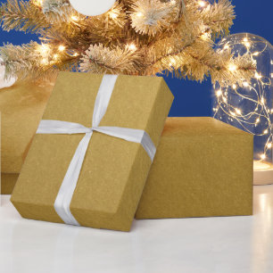Papel De Presente Inspirado em Ouro Metálico Simples e Elegante