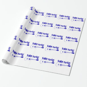 Papel De Presente instrumento azul