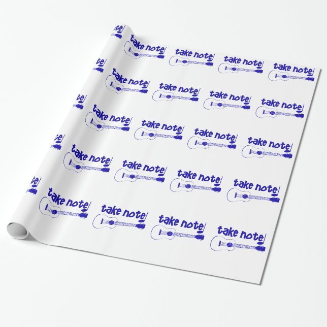 Papel De Presente instrumento azul (Desenrolado)