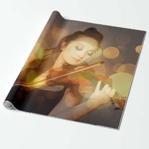Papel De Presente Instrumento de solistência artística violino