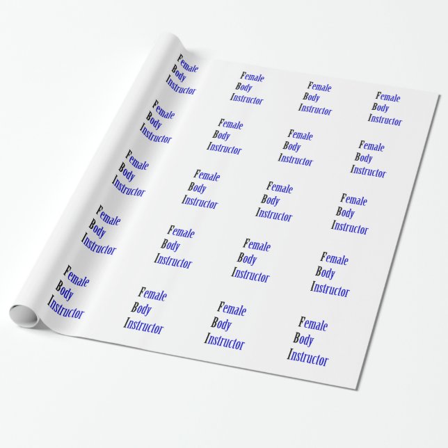Papel De Presente Instrutor do corpo feminino (Desenrolado)