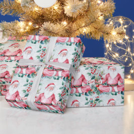 Papel De Presente Instrutor Yoga Christmas Santa Claus