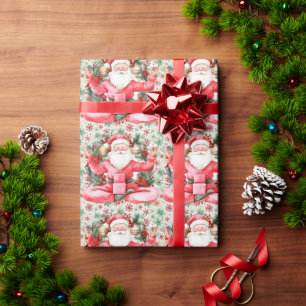 Papel De Presente Instrutor Yoga Christmas Santa Claus