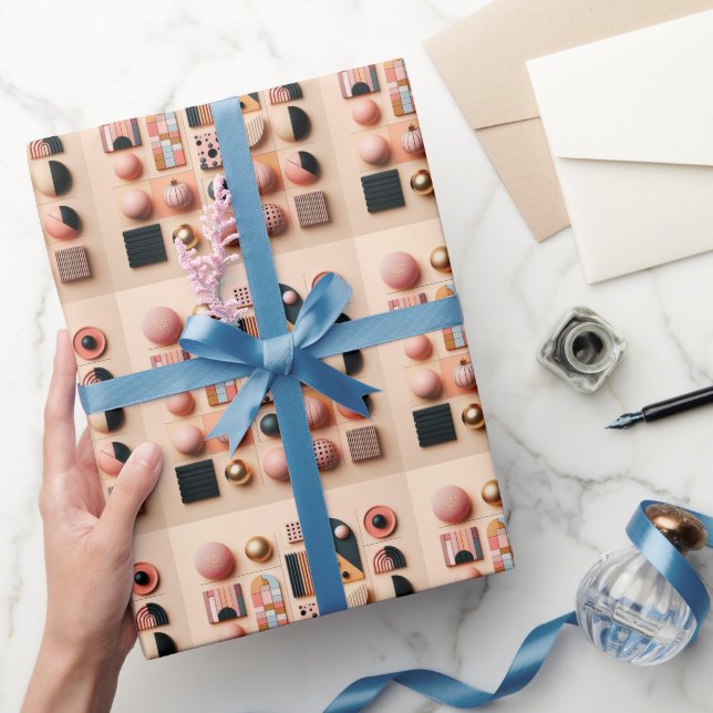 Papel De Presente Interpretação Abstrato Contemporânea de Li Estátic (Presentear)