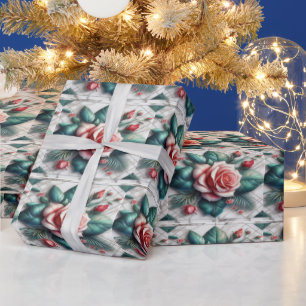 Papel De Presente Intrate Azulejo Mosaico Floral