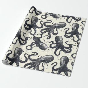 Papel De Presente Intriguindo o papel de empacotamento de Octopi