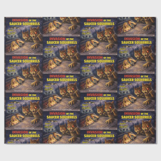 Papel De Presente Invasion of the Saucer Squirrels