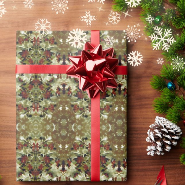 Papel De Presente Inverno vitoriano galhos de baga holada padrão de  (Criador carregado)